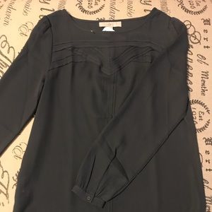 Loft grey long sleeve blouse